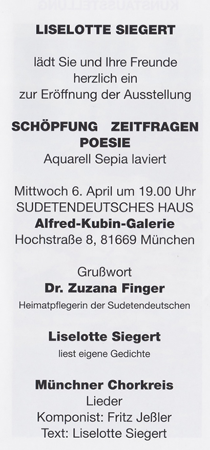 Ausstellung Sudetendeutsches Haus